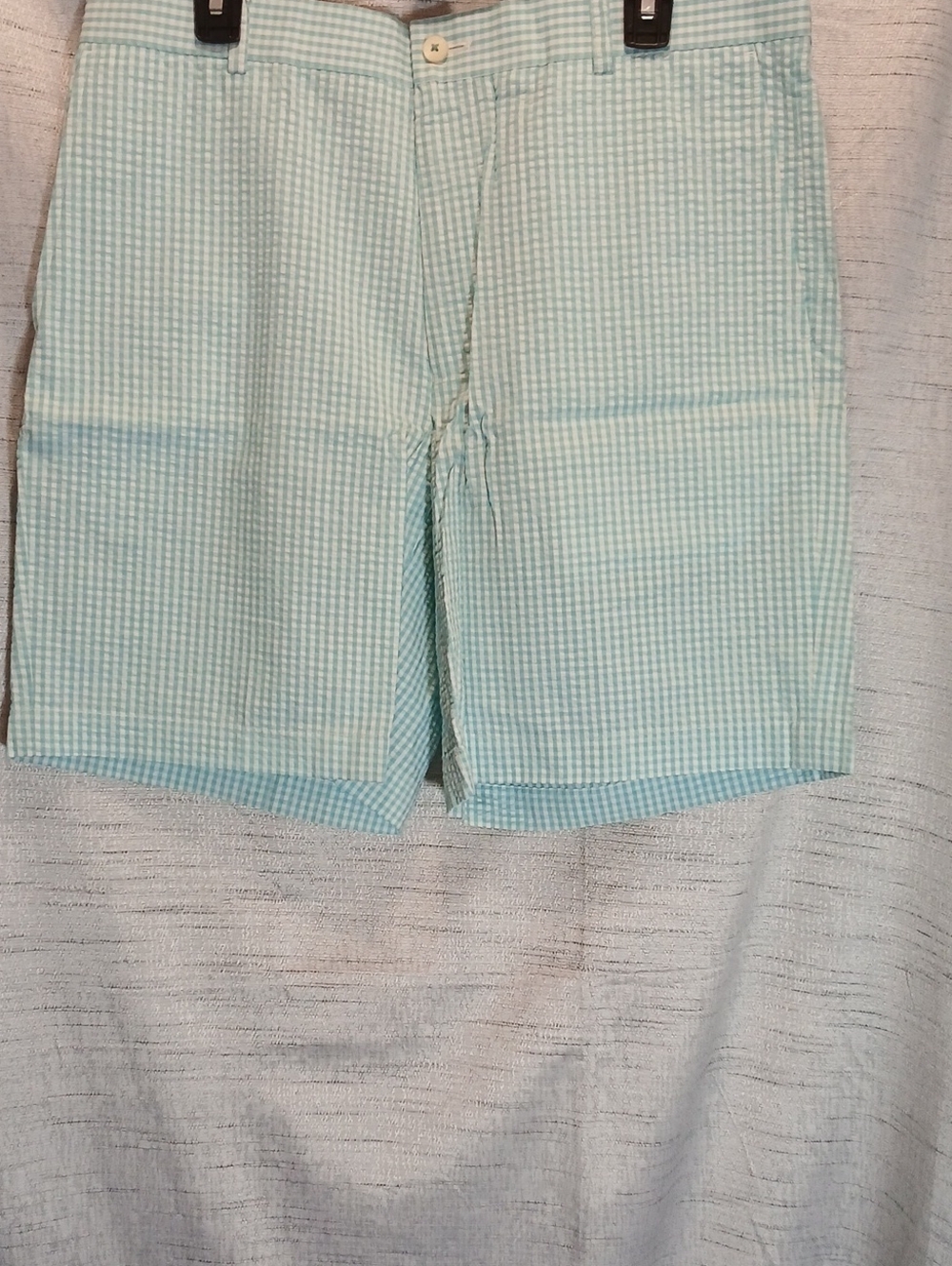 Southern Tide Caribbean Blue Gingham Shorts Sz 36 W NWT